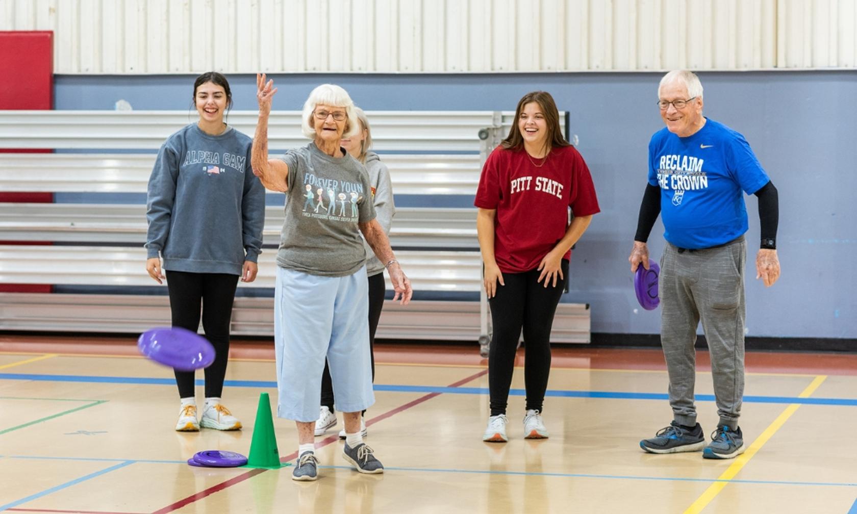 students and older adults at the YMCA