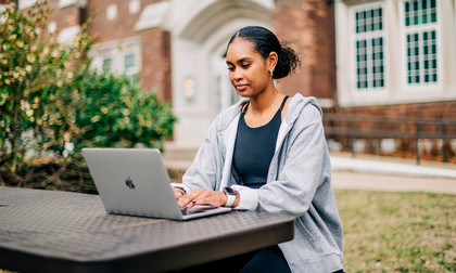 Student at laptop