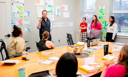 Dan with students