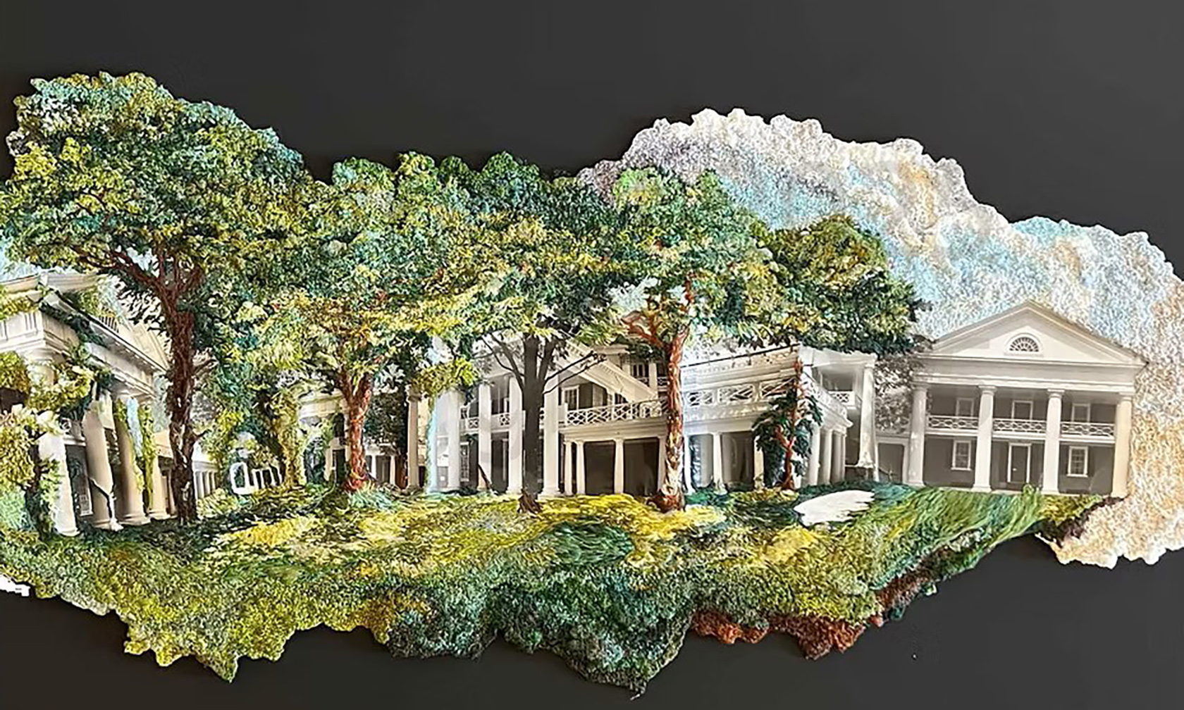 Artist Diane Bronstein's work, using vintage photos and hand-stitched embroidery