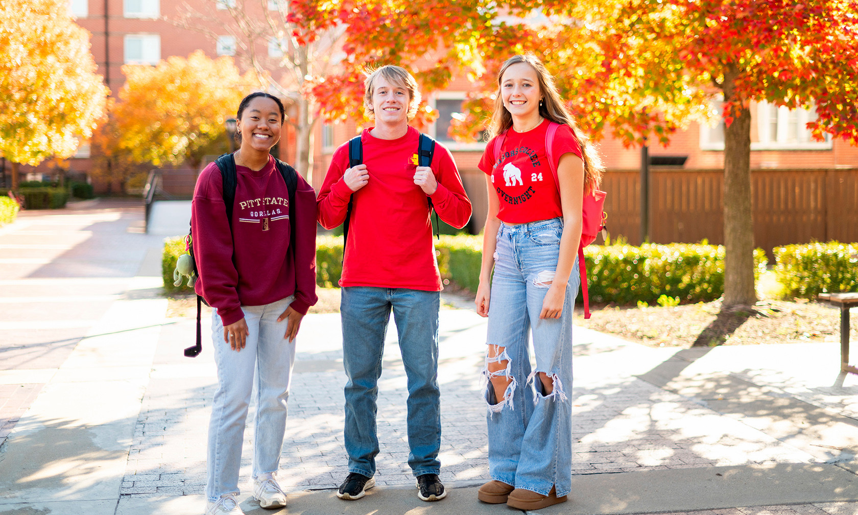 Pitt state students on campus