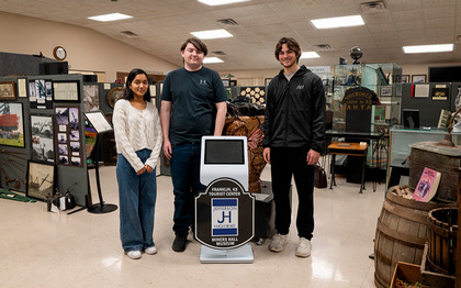 computer science students in museum