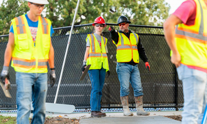 Construction sidewalk
