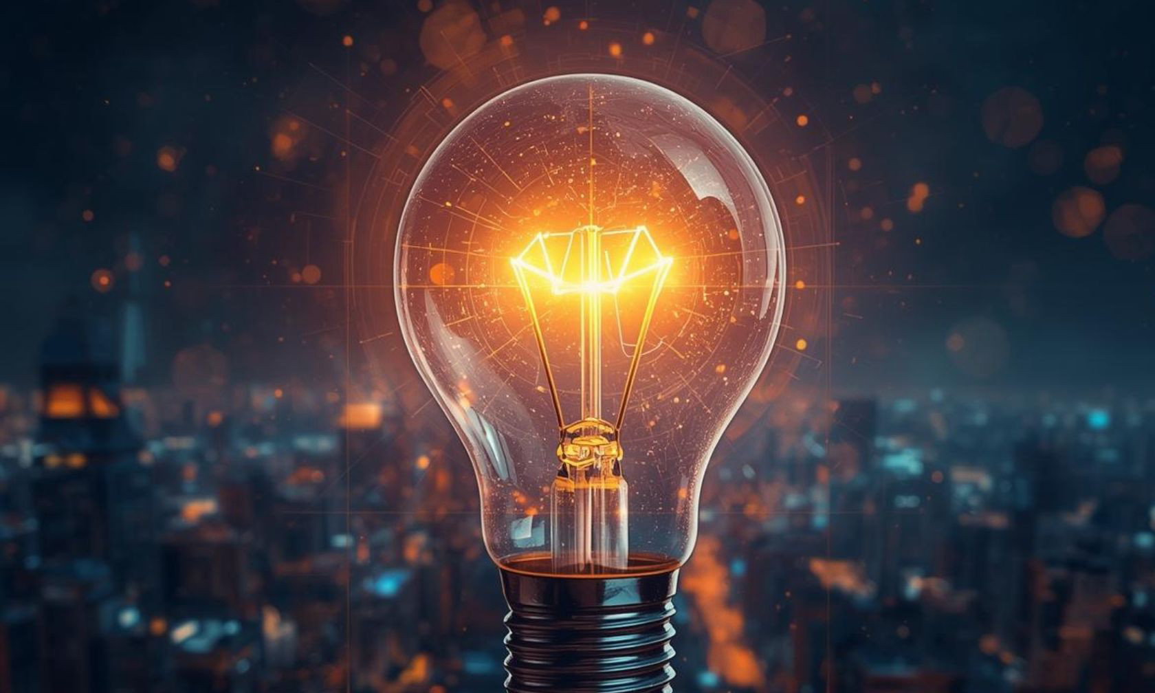 futuristic light bulb