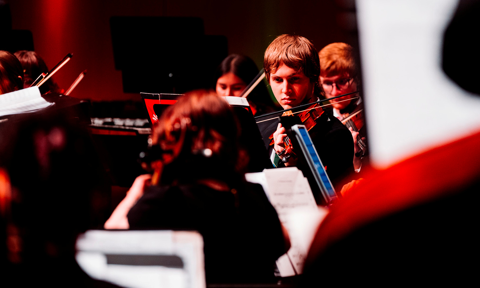 a violinist in the symphony