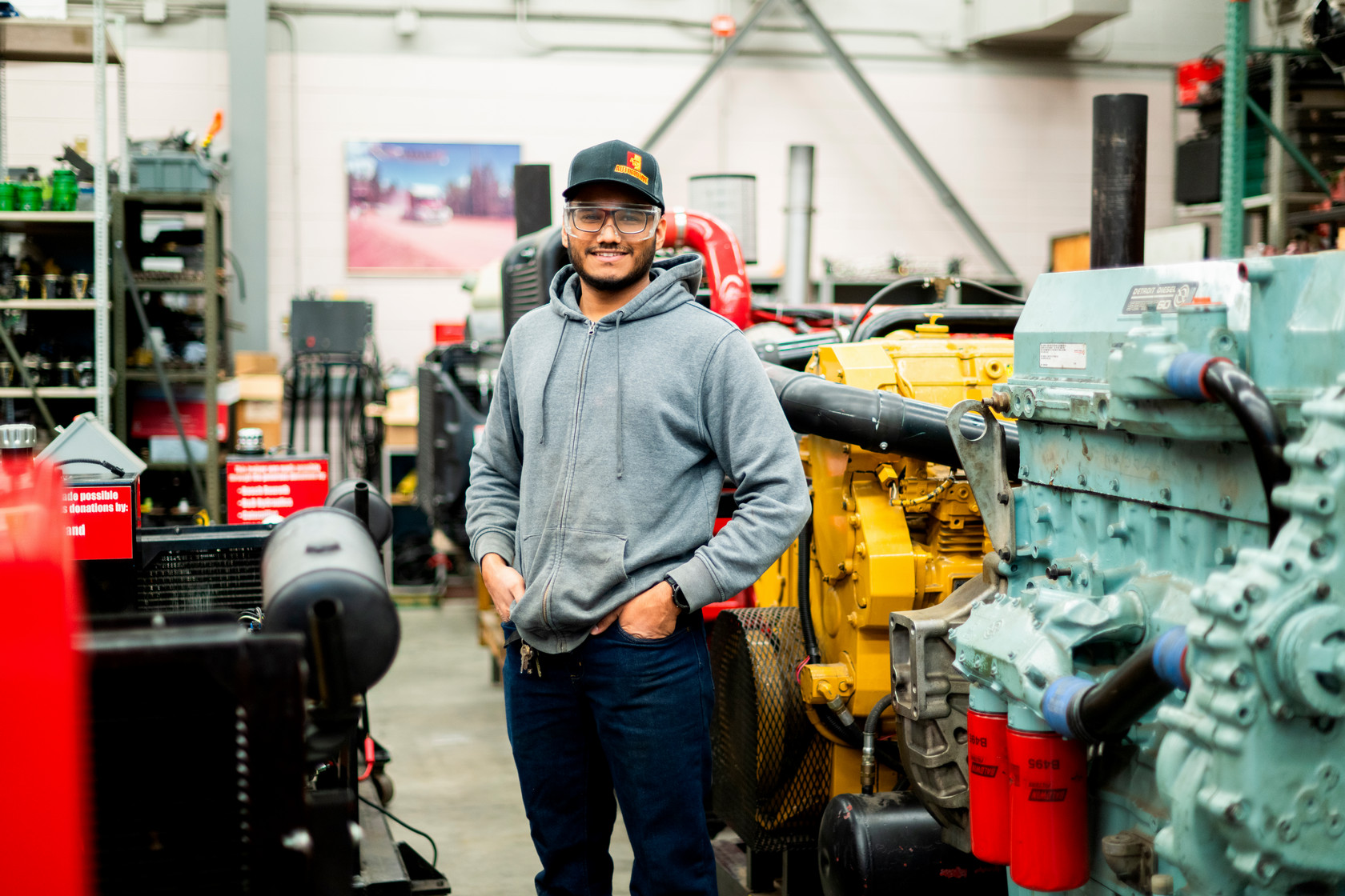 student in technology lab